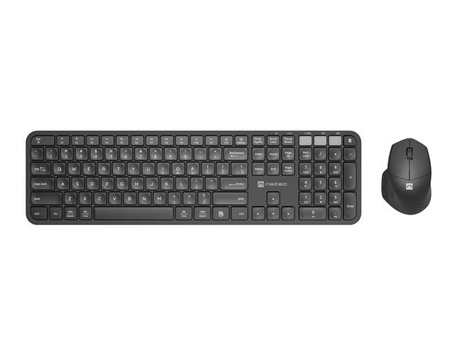 Natec Комплект 2 в 1 Клавиатура Octopus + Мишка US Layout Безжичен Bluetooth + 2,4 GHz USB