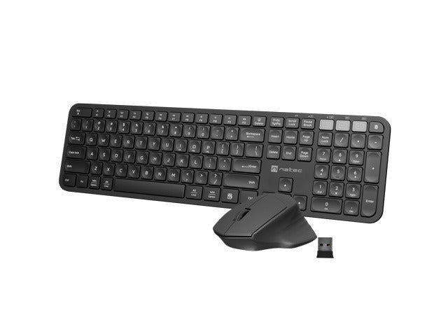 Natec Комплект 2 в 1 Клавиатура Octopus + Мишка US Layout Безжичен Bluetooth + 2,4 GHz USB