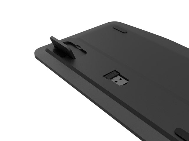 Клавиатура Natec Turbot 2, US, безжична, BT, 2.4GHz, X-Scissors с тъчпад за Smart TV, черно-сива