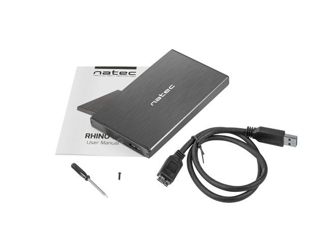 Външен HDD/SSD корпус Natec Rhino Go SATA 2.5" USB 3.0 черен