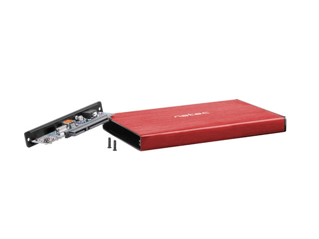 Външен HDD/SSD корпус Natec Rhino Go SATA 2.5" USB 3.0 Червен