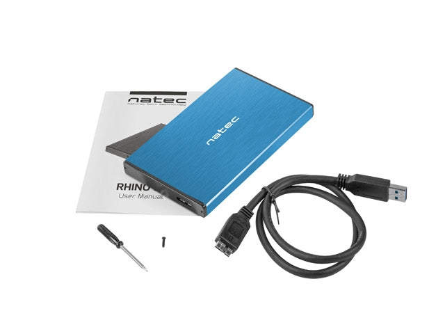 Външен HDD/SSD корпус Natec Rhino Go SATA 2.5" USB 3.0 син