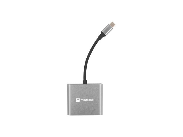 Natec USB-C многопортов адаптер 3 в 1 Fowler MINI USB 3.0, HDMI 4K, USB-C PD