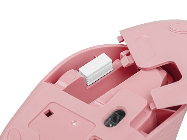 Мишка Natec Stork безжична 1600DPI оптична, розова