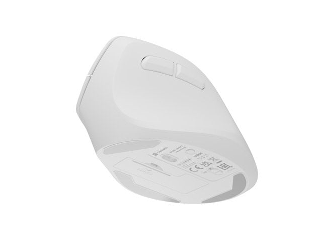 Вертикална мишка Natec Crake 2 Wireless, 2400DPI Bluetooth 5.2 + 2.4 GHz Бяла
