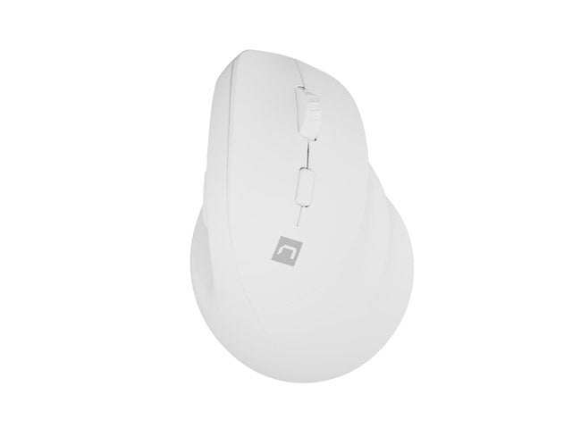 Вертикална мишка Natec Crake 2 Wireless, 2400DPI Bluetooth 5.2 + 2.4 GHz Бяла