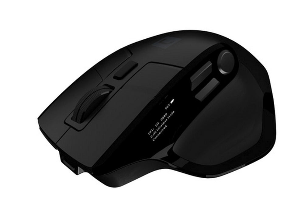 Безжична мишка Natec Jaguar Pro 4000DPI Оптична, безшумна, бързо скролиране, програмируема, черна