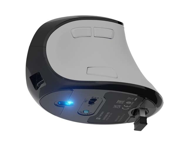 Безжична вертикална мишка Natec Euphonie PRO BT 5.0, 4000DPI, безшумна, програмируема, бяла