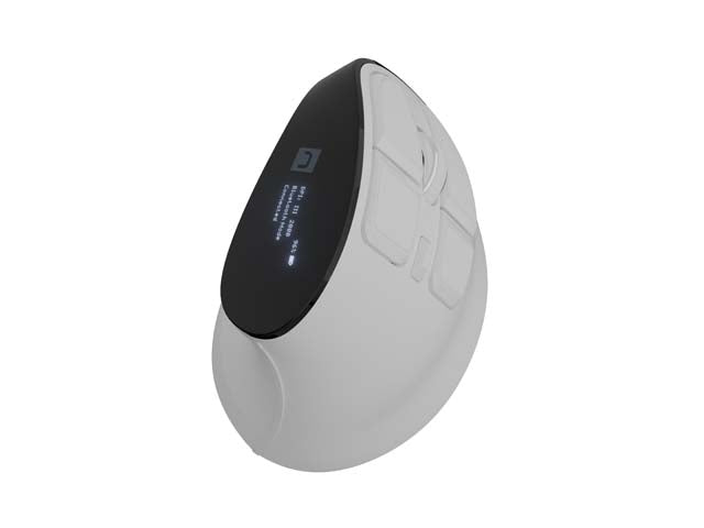 Безжична вертикална мишка Natec Euphonie PRO BT 5.0, 4000DPI, безшумна, програмируема, бяла