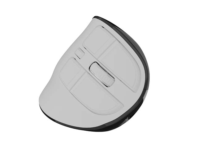 Безжична вертикална мишка Natec Euphonie PRO BT 5.0, 4000DPI, безшумна, програмируема, бяла