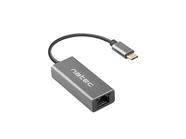 Natec Cricket USB към RJ45 Ethernet адаптер Мрежова карта Cricket USB-C 3.1, 1xRJ45 1GB, кабел