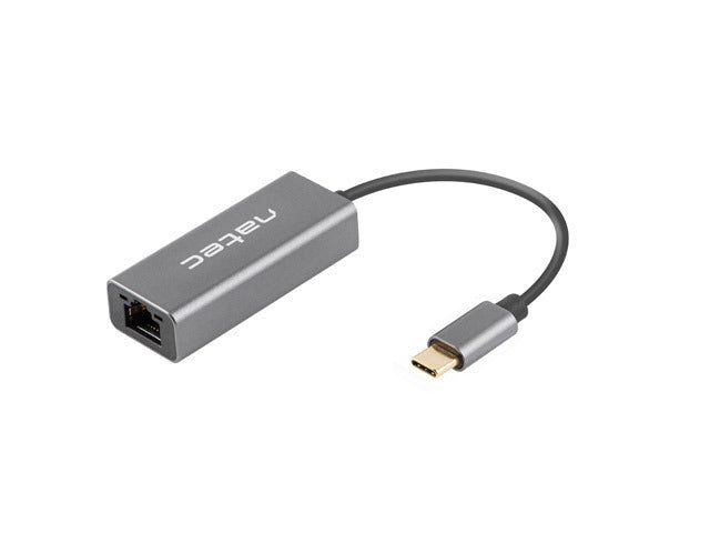 Natec Cricket USB към RJ45 Ethernet адаптер Мрежова карта Cricket USB-C 3.1, 1xRJ45 1GB, кабел
