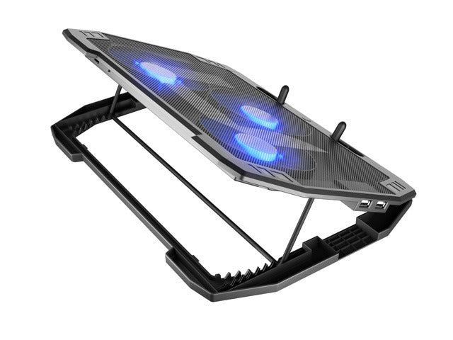 Охлаждаща подложка за лаптоп Natec Oriole 15.6-17.3" 3 вентилатора, LED светлина, 2 USB