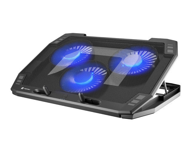 Охлаждаща подложка за лаптоп Natec Oriole 15.6-17.3" 3 вентилатора, LED светлина, 2 USB