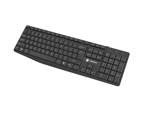Комплект Natec 2 в 1 клавиатура Black Squid + безжична мишка US Layout
