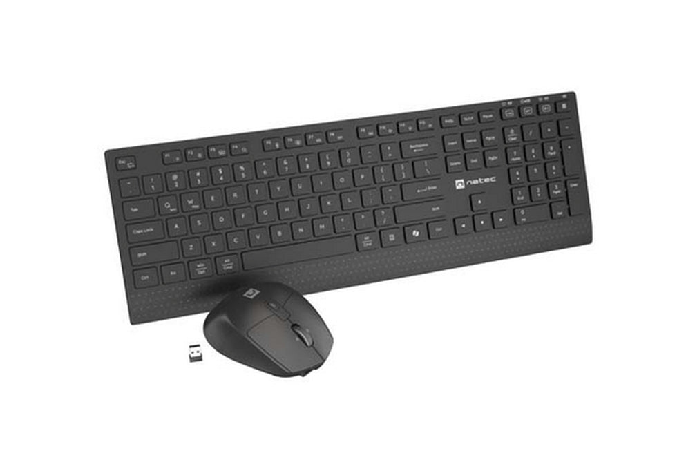 Natec Stingray 2, Комплект 2 в 1 клавиатура + мишка безжична, US layout