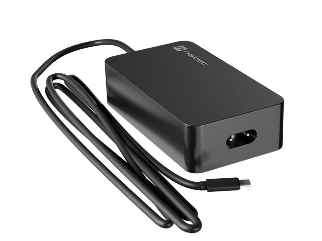 Зарядно за лаптоп Natec Grayling GAN USB-C 65W за лаптопи, таблети, телефони