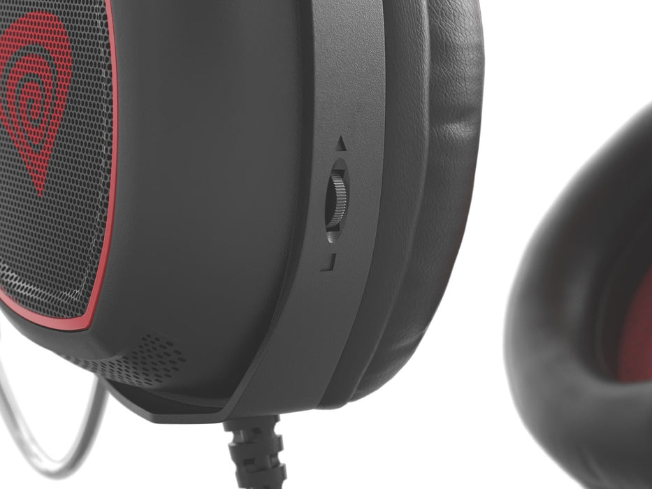 GENESIS Radon 300 Слушалки с кабелна лента за глава Gaming USB Type-A Черен, червен