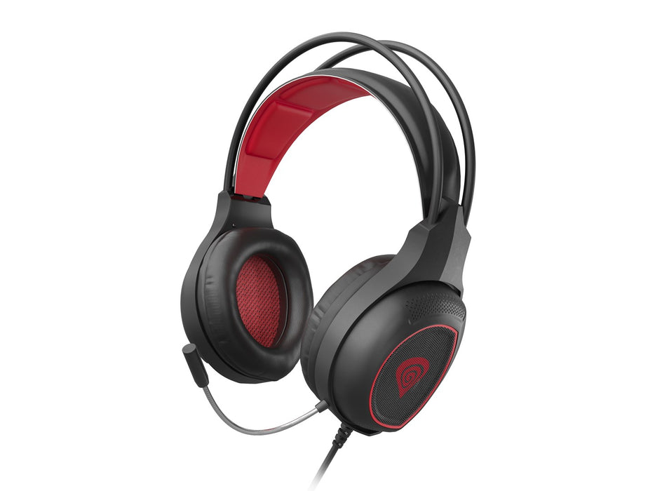 GENESIS Radon 300 Слушалки с кабелна лента за глава Gaming USB Type-A Черен, червен