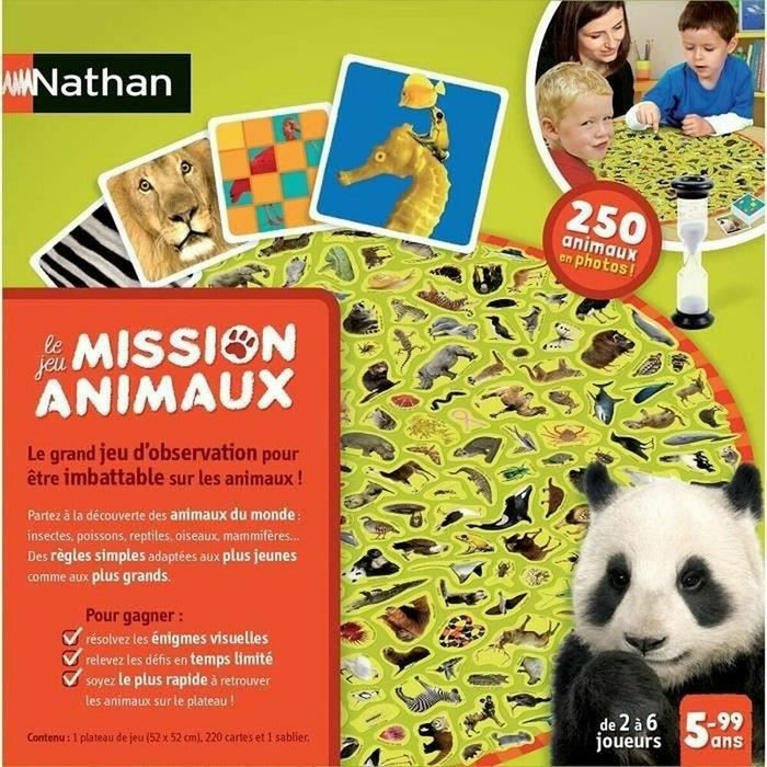 Настолна игра Nathan Mission animaux (FR)