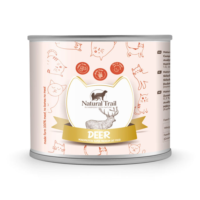 NATURAL TRAIL Monoprotein Deer - мокра храна за котки - 185гр