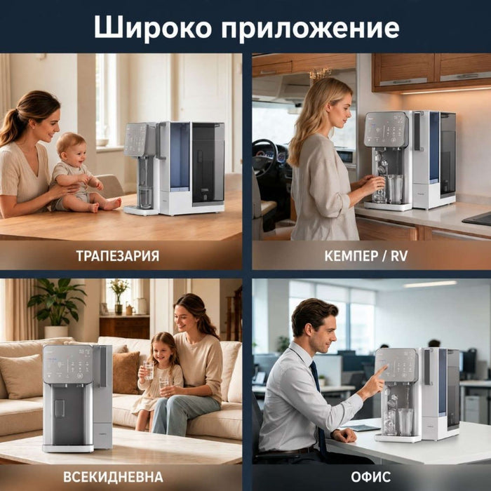 Диспенсър за вода NatureFlow - I4, RO филтрация, ледогенератор