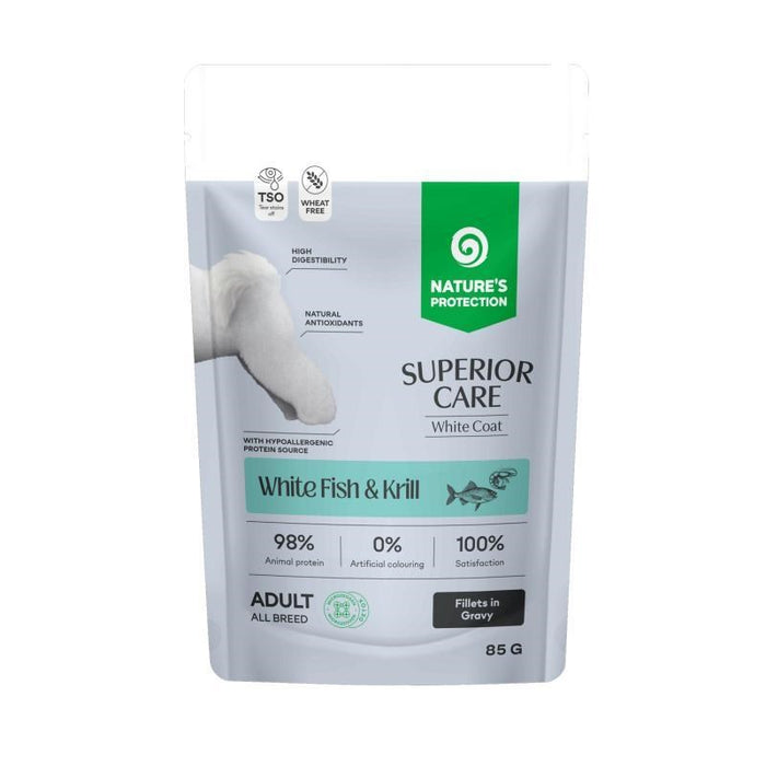 NATURE'S PROTECTION Superior Care White Fish&Krill - мокра храна за кучета - 85 г
