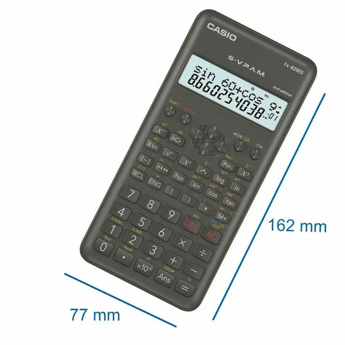 Научен Калкулатор Casio FX-82 MS2 Черен Тъмно сив Пластмаса
