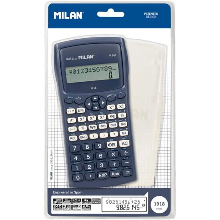 Научен Калкулатор Milan M240-1918 Син 16,7 x 8,4 x 1,9 cm