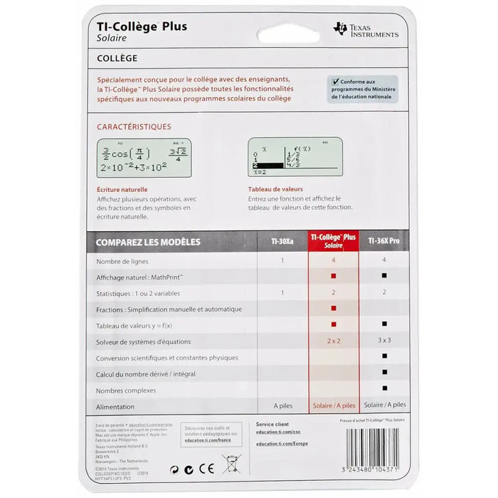 Научен Калкулатор Texas Instruments TI College Plus Син