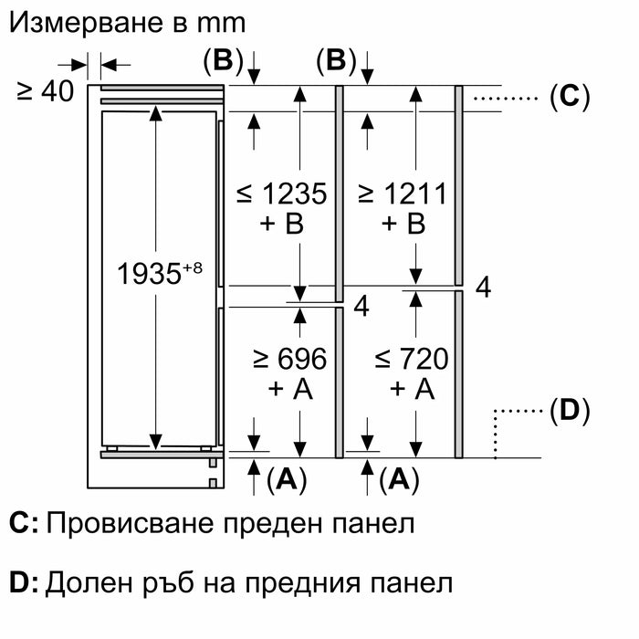 Хладилник за вграждане NEFF KB7962FE0