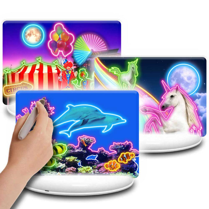 AM-AV Светеща Дъска за Рисуване 3D Lumi Glow