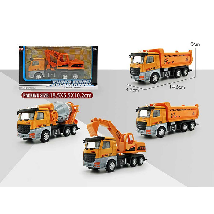 N-TOYS Die Cast Super Model Строителна Машина 3 вида