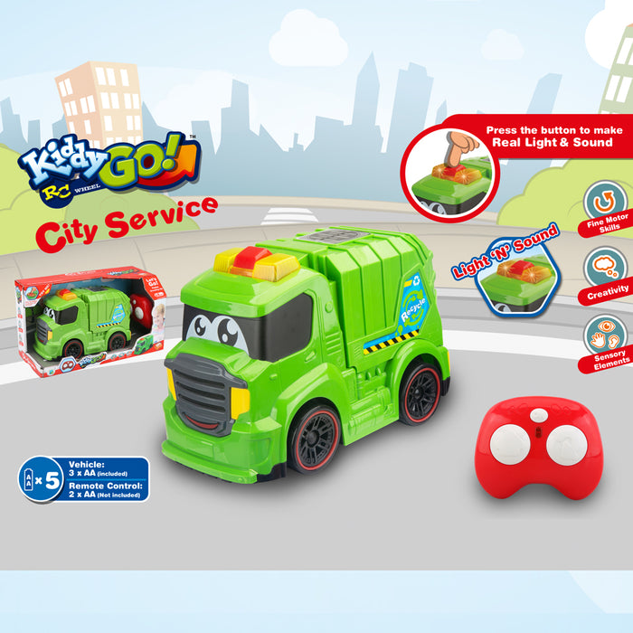 Kiddy Go Боклукчийски камион R/C със светлини и звуци