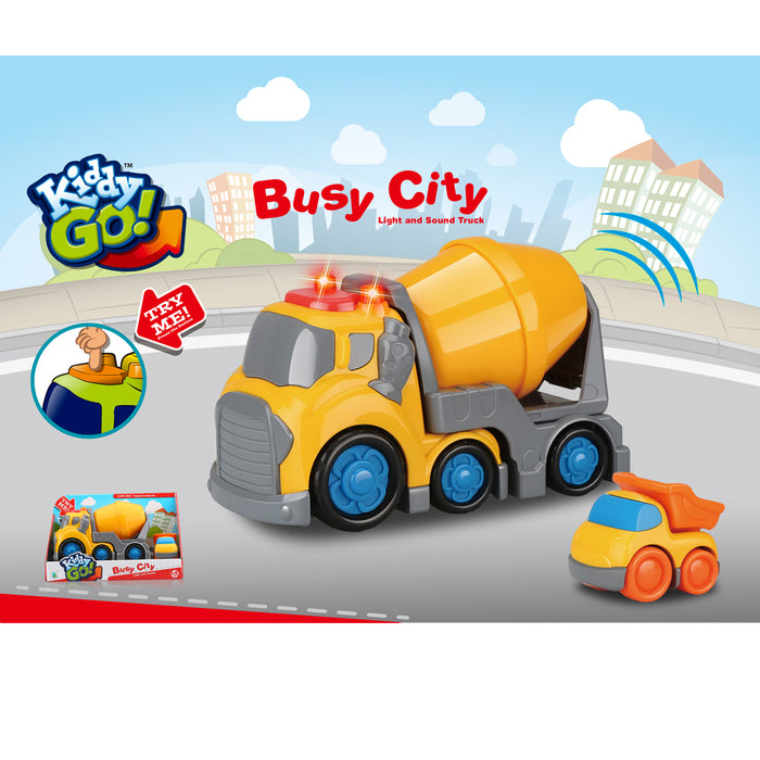 Kiddy Go Бетоновоз B/O със светлини и звуци 19.5 см.