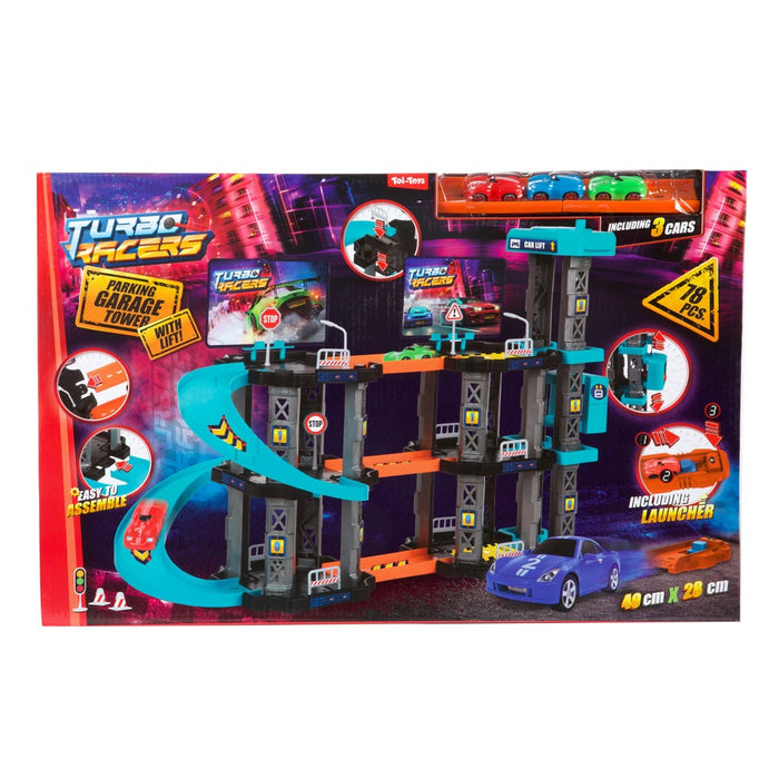 TToys Turbo Racer Паркинг Гараж с 3 Колички