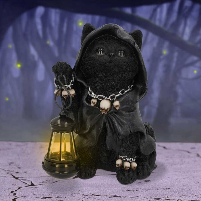 Статуетка Nemesis Now Adult: Gothic - Reaper's Feline Lantern, 18 cm