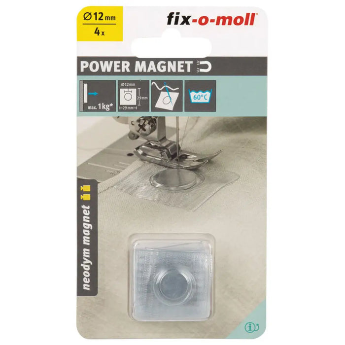 НЕОДИМОВ МАГНИТ ЗА ЗАШИВАНЕ 12 MM/2 MM 4 БР FIX-O-MOLL