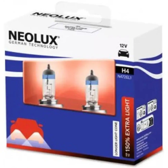 NEOLUX H4 3200K 60/55 W 12V DOUBLE SOFT CARTON BOX X2 PCS