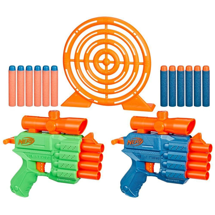 Бластери Nerf Elite 2.0 - Face Off Target, 2 броя, с 12 стрели и мишена