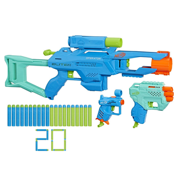 Бластери Nerf Elite 2.0 - Tactical Pack, 3 броя, с 20 стрели
