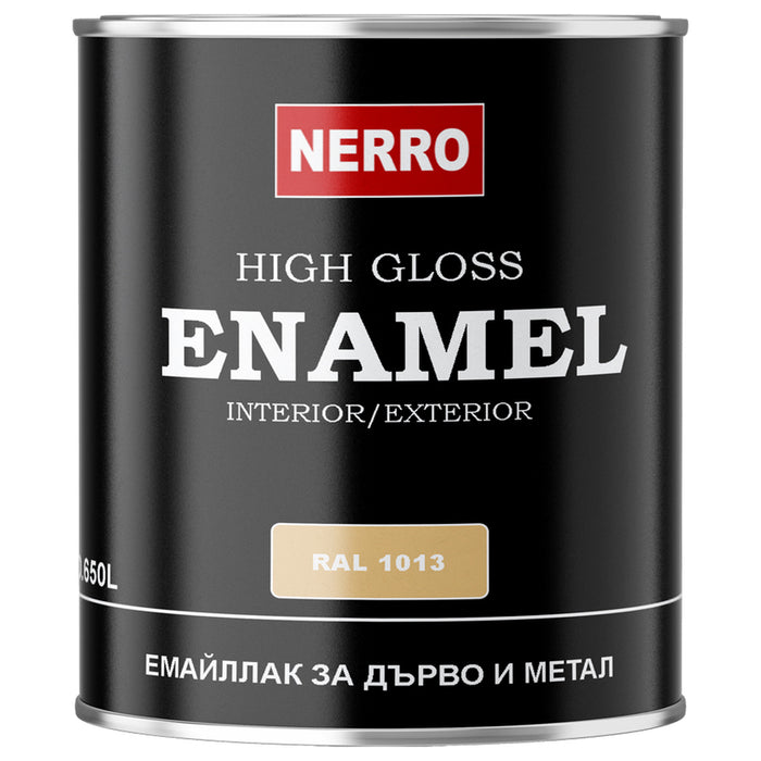 ЕМАЙЛЛАК ЗА ДЪРВО И МЕТАЛ RAL 1013 БЕЖОВ 0.650 L NERRO