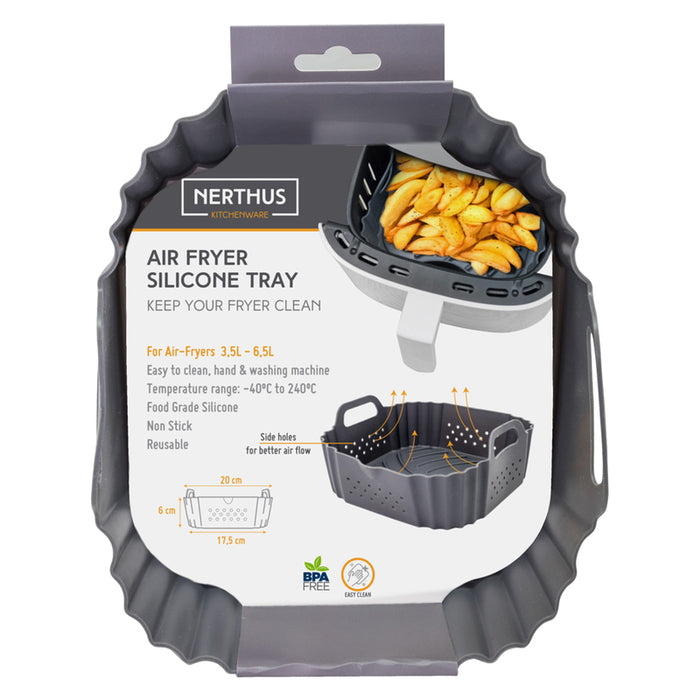 ПЕРФОРИРАНА СИЛИКОНОВА КОШНИЦА ЗА AIR FRYER NERTHUS