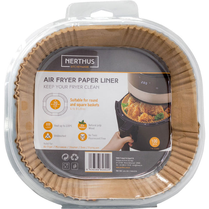 ХАРТИЕНА КОШНИЦА ЗА AIR FRYER 100 БР NERTHUS VB FIH 1181