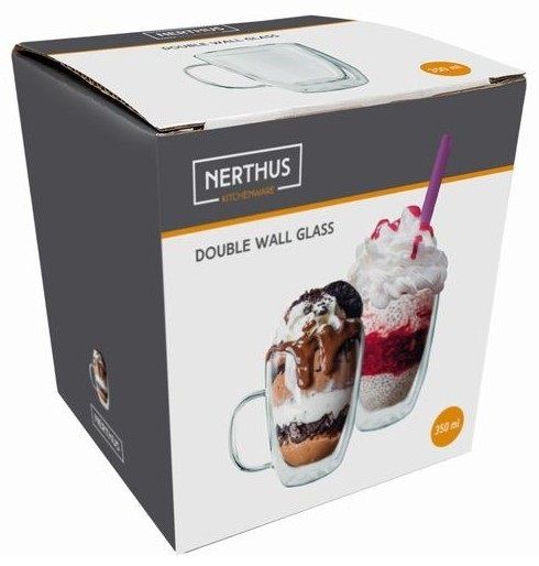 Двустенна чаша с дръжка Nerthus - 350 ml