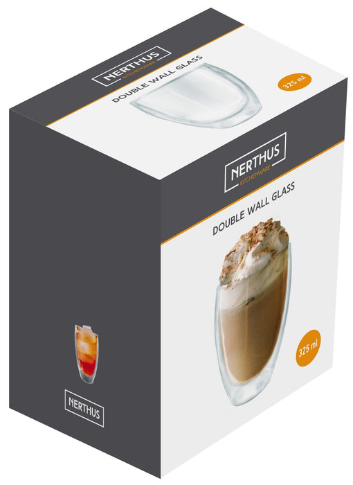 Двустенна стъклена чаша Nerthus - 325 ml