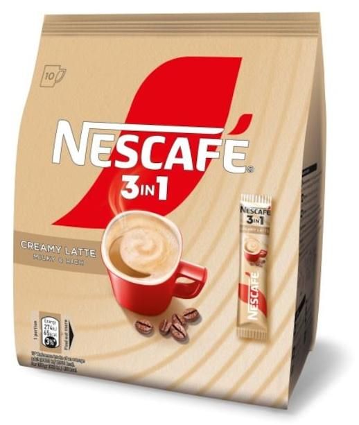 Кафе микс NESCAFE - 3in1 Creamy Latte, 10 x 15 g