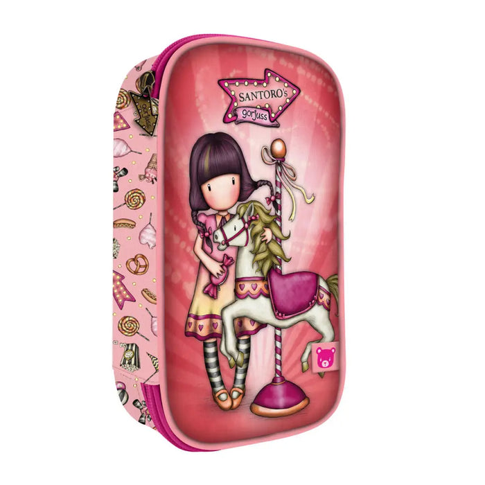 Несесер за моливи Gorjuss Carousel Сьомга (45 Части)
