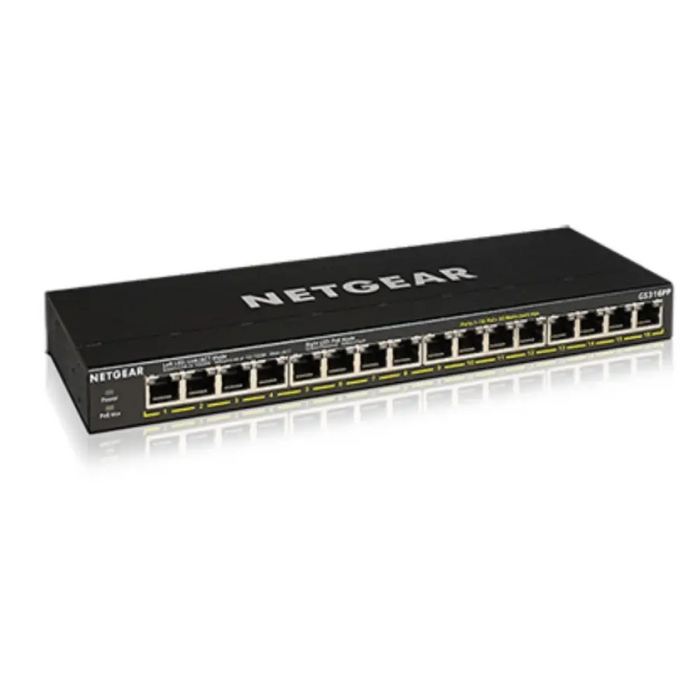 NETGEAR 16 портов GB PoE + неуправляем комутатор 183W