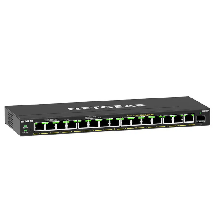 NETGEAR 16PT GE Plus Switch W/ POE +